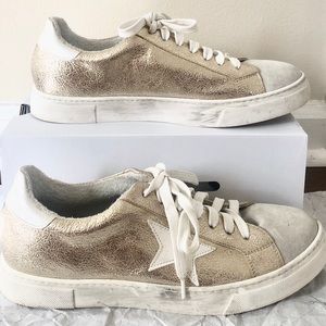 Steve MaddenMetallicStar Sneakers-Gold size 10